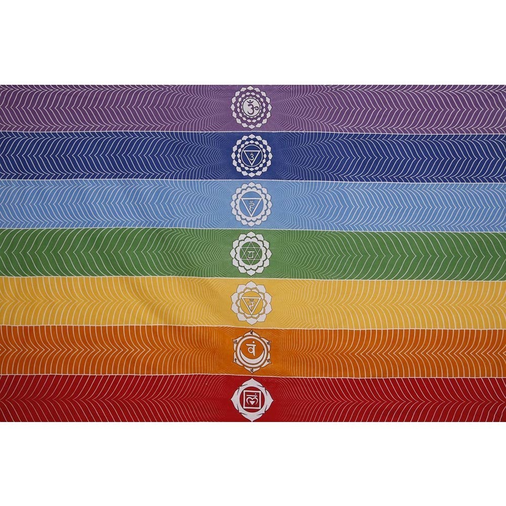 Rainbow Chakras Tapestry Wall Art Hanging by Sunshine Joy
